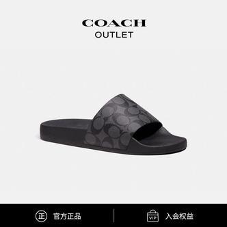COACH/蔻驰奥莱 经典标志男士拖鞋凉鞋