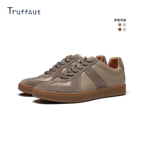 【足弓支撑】Truffaut透气百搭复古休闲德训鞋时尚舒适低帮增高板鞋主图
