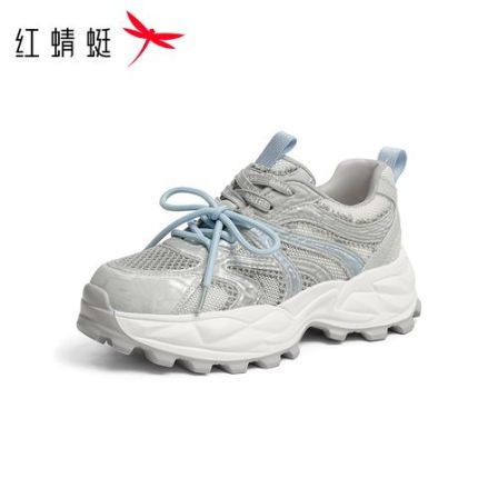 红蜻蜓老爹鞋女鞋2026秋季新款时尚休闲运动鞋厚底增高小个子女鞋