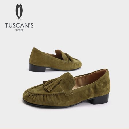 TUSCAN'S【老钱风羊皮乐福鞋】复古真皮流苏乐福鞋软底平底单鞋舒适