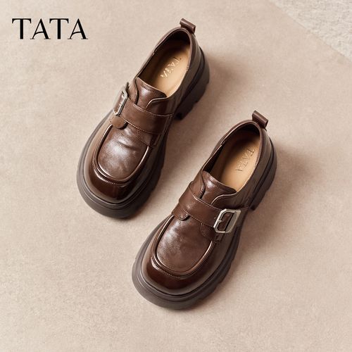 TATA/他她2026秋英伦风小皮鞋女百搭休闲乐福鞋新款CRM01CM6主图