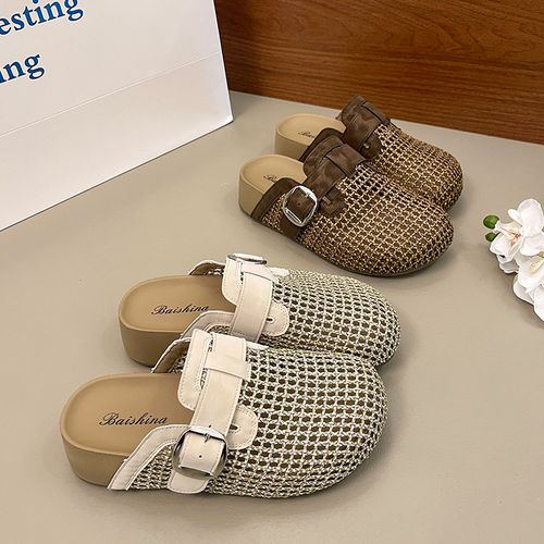 【运费险】镂空厚底勃肯凉拖鞋女夏季新款百搭外穿防滑一脚蹬透气主图