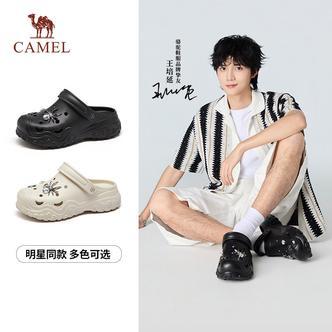 【王培延同款】骆驼丑萌洞洞鞋男26夏季新款厚底增高沙滩鞋凉鞋外穿