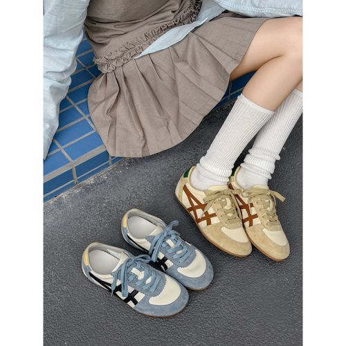 拼色德训鞋女复古休闲阿甘鞋D52-8851-1主图