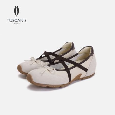 TUSCAN'S 时尚女士百搭芭蕾风休闲鞋浅口舒适玛丽珍单鞋双鱼女鞋