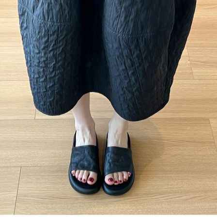 羊皮版26新款厚底一字拖鞋女夏外穿真皮百搭显瘦法式复古风凉拖鞋