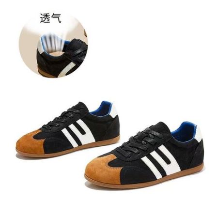 MISSKO四季款复古撞色杠条轻便慵懒德训阿甘鞋 X67