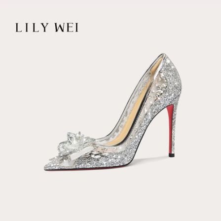 Lily Wei【星月夜】轻奢高级感水晶红底婚鞋高跟鞋女大码41-43