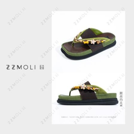 ZZMOLI/征真 芒果头夹趾凉拖休闲外穿拖鞋女士夏季鞋子ZBX57268