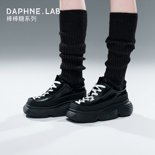 DAPHNELAB棒棒糖系列厚底系带小皮鞋夏季厚底绑带增高时髦老爹鞋主图