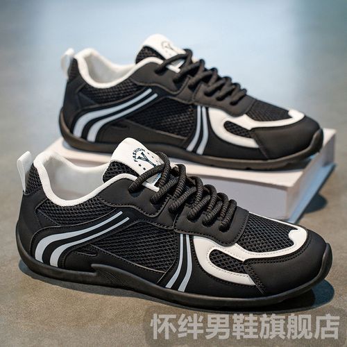 网面男鞋秋季2025新款透气轻便软底运动潮鞋男士工作休闲百搭网鞋主图