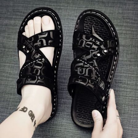 AEROMRGEN/爱若摩根男士凉鞋夏季两穿开车上班拖鞋新款潮流外穿