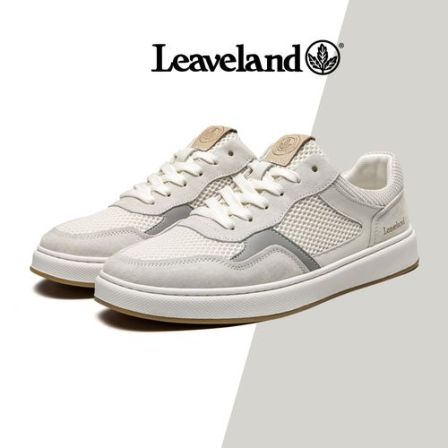 Leaveland/枫叶宽脚友好透气网面板鞋软底防滑日常休闲时尚百搭