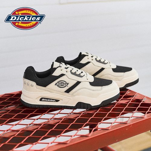 Dickies经典黑白熊猫色板鞋2026夏季新款透气低帮厚底增高休闲鞋主图