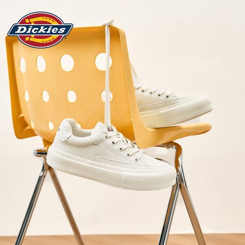 Dickies小白鞋2026夏季新款低帮透气休闲鞋简约百搭帆布板鞋男鞋主图
