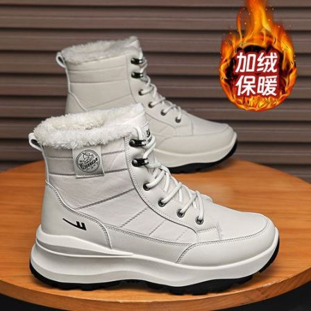 回力男鞋雪地靴冬季2026新款加绒加厚男鞋户外东北厚底棉鞋棉鞋靴