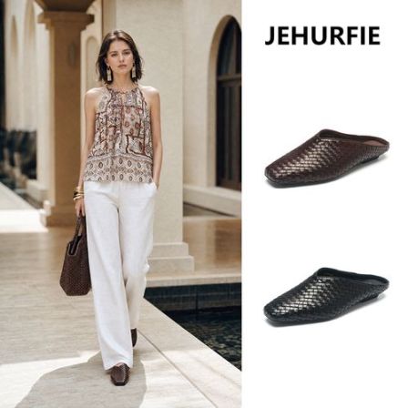 【一喜专属】JEHURFIE纪华菲气质穆勒包头拖鞋AB26202