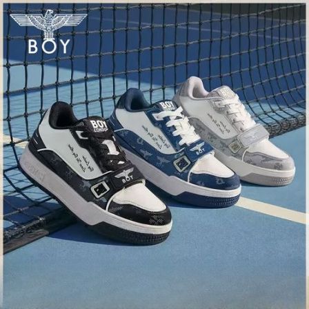 BOY LONDON时尚白灰男女板鞋26新款潮牌仿牛仔鞋面学长鞋N79029