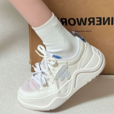FILA FUSION斐乐女鞋帆布鞋板鞋厚底小白鞋运动鞋休闲鞋鞋子男鞋