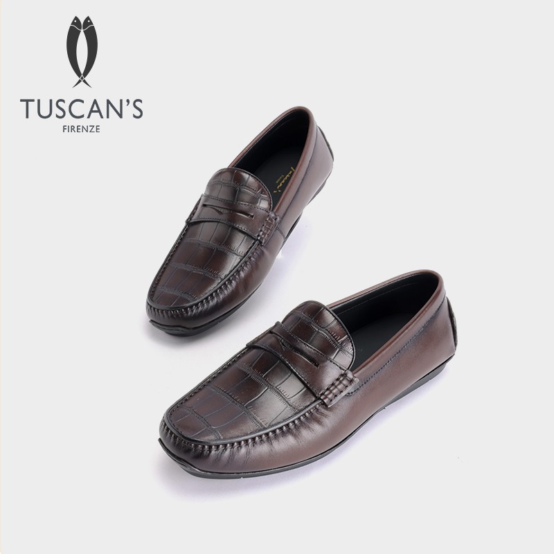 TUSCAN'S 男士舒适通勤百搭休闲鞋鳄鱼纹乐福鞋双鱼【品质男鞋】主图