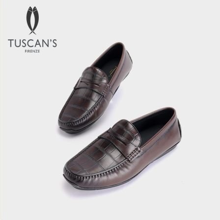 TUSCAN'S 男士舒适通勤百搭休闲鞋鳄鱼纹乐福鞋双鱼【品质男鞋】