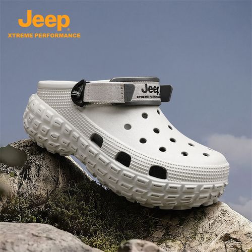 JEEP吉普男鞋2026新款厚底轮胎洞洞鞋增高运动外穿耐磨踩屎感凉鞋主图