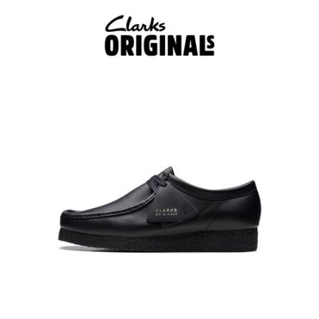 Clarks其乐Originals WALLABEE黑武士复古袋鼠鞋舒适百搭休闲鞋男