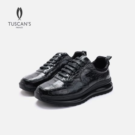 TUSCAN'S高端定制鳄鱼皮男士商务百搭时尚舒适休闲鞋