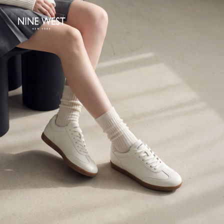 Nine West/玖熙新款2026秋冬女鞋时尚百搭德训鞋含增高运动休闲鞋