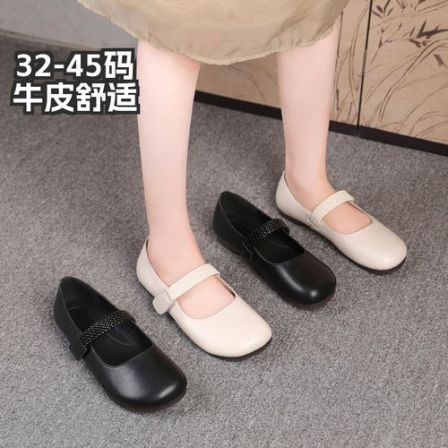 单鞋女夏季牛皮舒适小码女鞋32-33-34大码女鞋40-41-42-43-44-45
