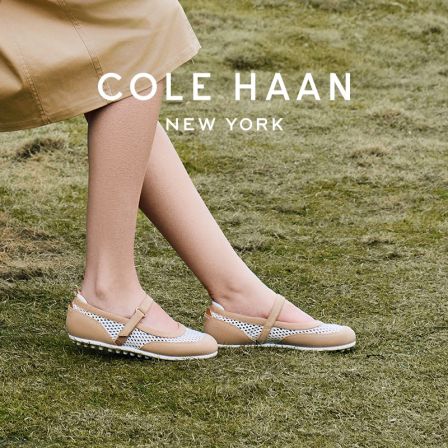 Cole Haan/歌涵新款休闲网面鞋一脚蹬懒人鞋平底浅口单鞋女W36383