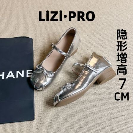 【栗子】法式仙女~7CM隐形内增高小个子浅口百搭蝴蝶结玛丽珍单鞋