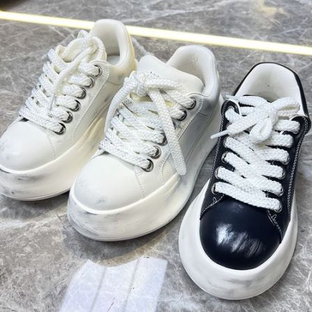 3604 巨轻 【内增高4cm】牛皮+羊皮内里擦拭做旧休闲鞋 w242-2580-1