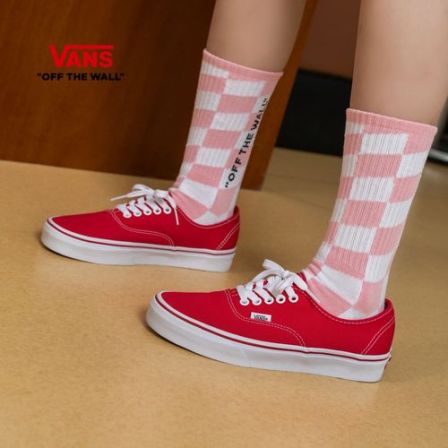 【达人】VANS范斯官方 Authentic 正红色经典低帮情侣帆布鞋EE3RED