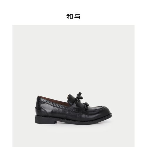 和与｜线下专供 复古雕花双蝴蝶结乐福鞋 M251210主图