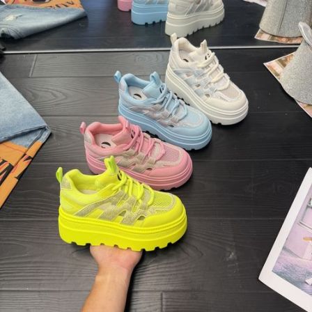 IG/IG现货增高7CM2026夏季爆款透气休闲百搭厚底气质女鞋61013