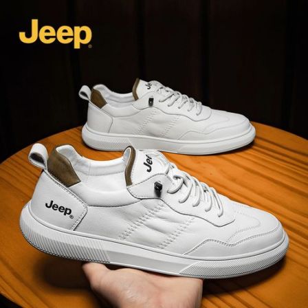 Jeep吉普男鞋小白鞋2026新款夏季高端网红爆款豆豆鞋男士休闲板鞋