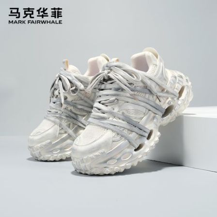 马克华菲2026夏季新款复古厚底老爹鞋增高潮流轮胎鞋情侣款休闲鞋