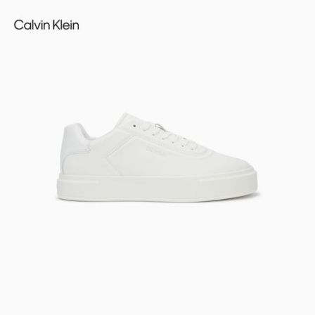 CK Jeans26秋季新款男士复古潮流牛皮革拼接厚底运动小白鞋礼物