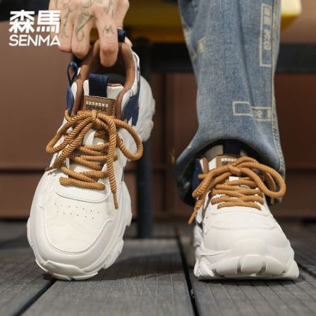 森马男鞋2026夏季百搭透气软底运动休闲鞋男士防滑跑步增高老爹鞋