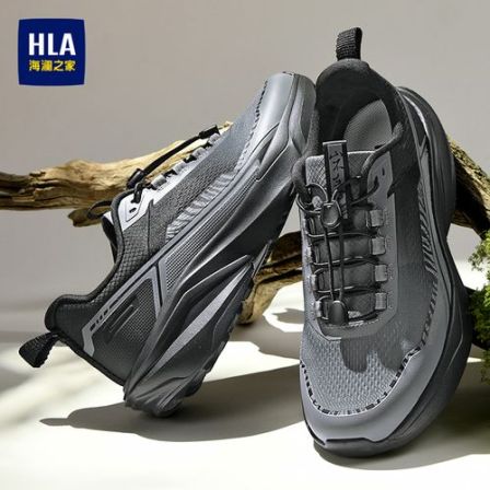 HLA/海澜之家男鞋新款夏季免系带户外工装鞋休闲运动鞋缓震增高鞋