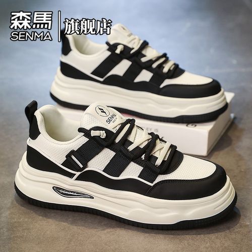 森马男鞋夏季厚底防滑运动透气休闲鞋青少年时尚潮流百搭增高板鞋主图