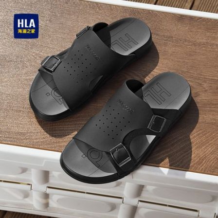 HLA/海澜之家轻便休闲干爽厚底户外潮流室外沙滩春季耐磨一字拖