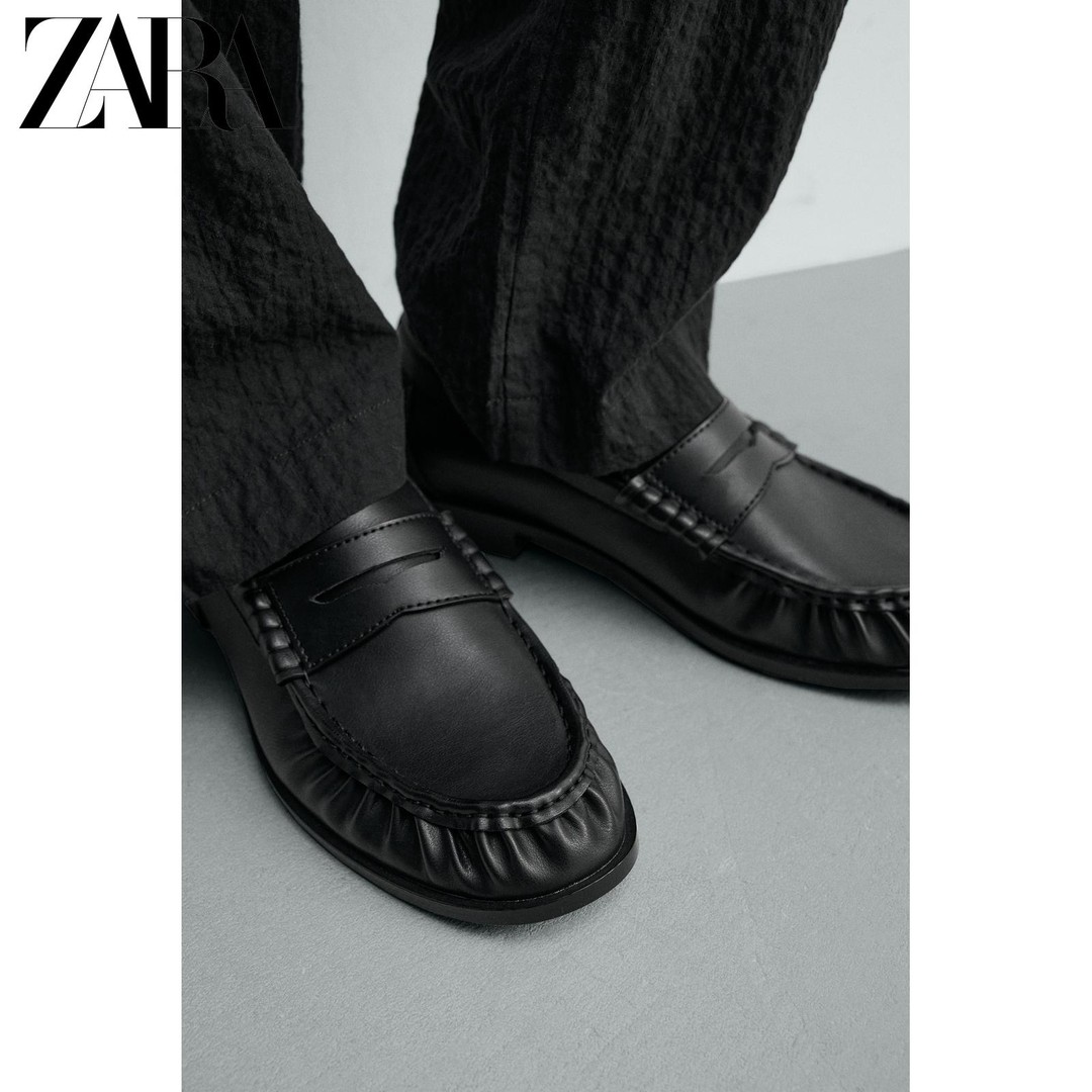 ZARA26春夏新款 男鞋 简约正装口袋盖船鞋乐福鞋 2629720 800主图