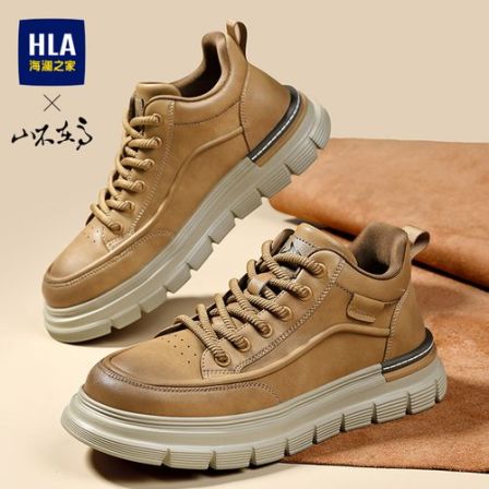 HLA/海澜之家男鞋山不在高系列新款系带复古户外休闲工装鞋经典男