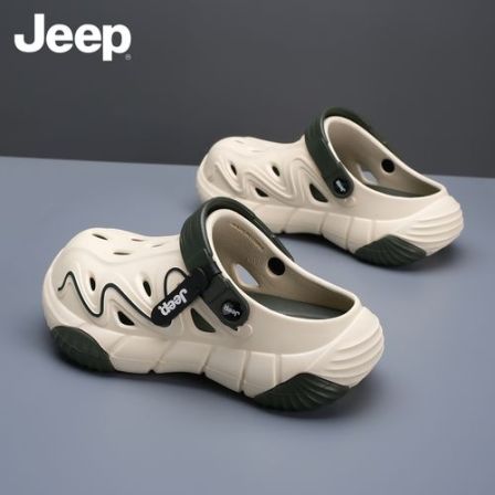 JEEP/吉普拖鞋包头新款夏季防滑凉拖男户外开车沙滩涉水洞洞凉鞋