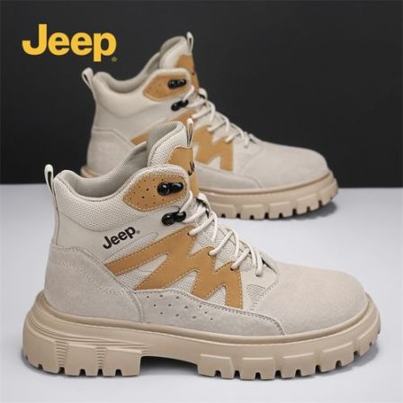 JEEP/吉普马丁靴男鞋2026新款春季英伦风户外休闲厚底中帮工装靴