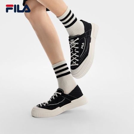 【达人】梯田帆布鞋|FILA斐乐LOOP 1S 男女小白鞋休闲一脚蹬休闲鞋