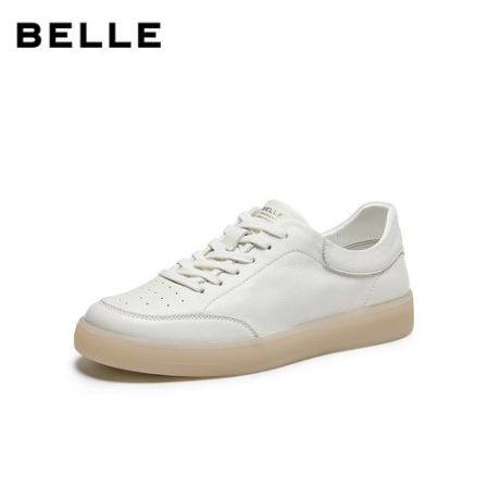 百丽时尚百搭小白鞋男2026新款秋季商场款牛皮革休闲板鞋9EN01CM6