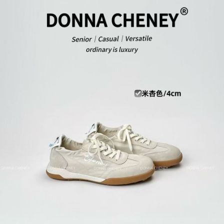 DONNA CHENEY芭蕾舞德训鞋2026夏季真皮内增高羊皮垫一脚蹬休闲鞋